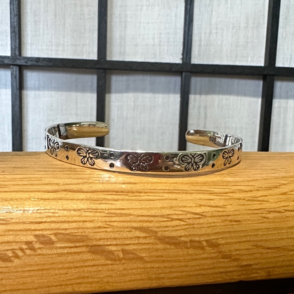 Butterfly Stamped AdjustableCuff Bracelet Dainty NEW